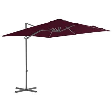 Cantilever Umbrella Bordeaux Red - 250x250 cm | Hipo Market