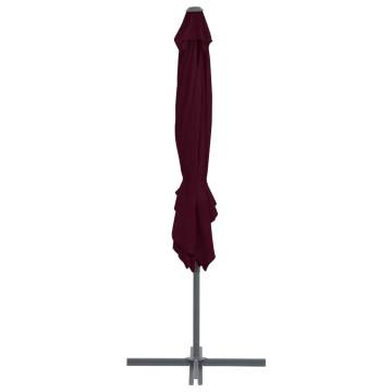 Cantilever Umbrella Bordeaux Red - 250x250 cm | Hipo Market