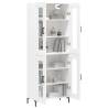 Elegant Highboard White 69.5x34x180 cm - Durable & Stylish