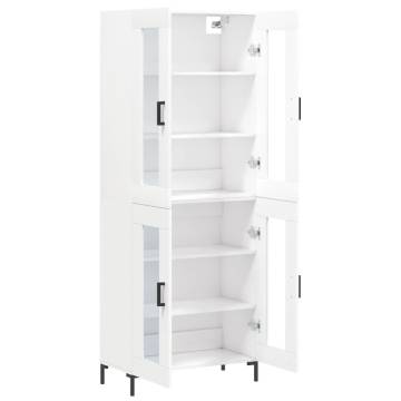 Elegant Highboard White 69.5x34x180 cm - Durable & Stylish