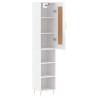 Stylish Highboard High Gloss White - 34.5x34x180 cm