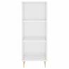 Stylish Highboard High Gloss White - 34.5x34x180 cm