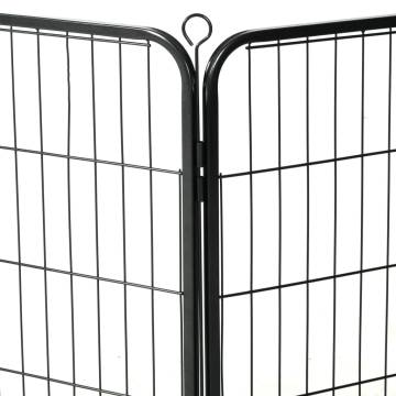 Dog Playpen 16 Panels Steel 80x80 cm Black - Safe & Durable