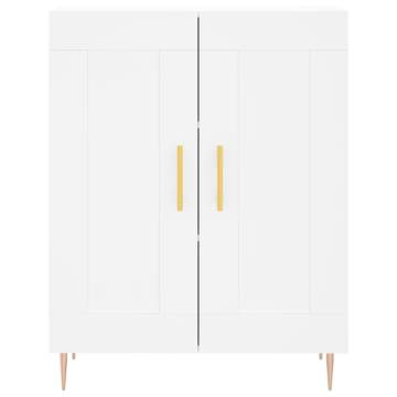 Highboard White 69.5x34x180 cm - Stylish Engineered Wood Design