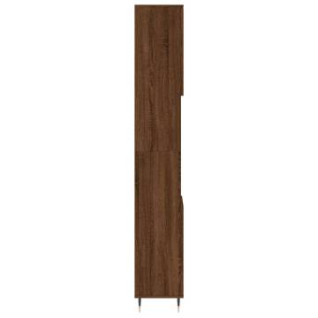 Bathroom Cabinet Brown Oak 30x30x190 cm - Durable & Stylish