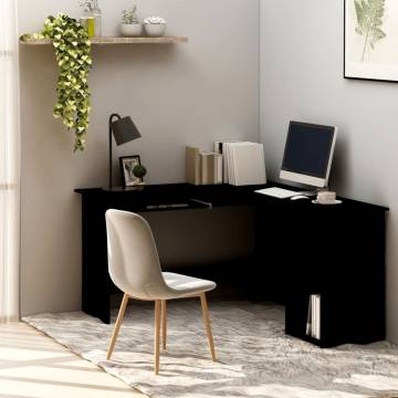 L-Shaped Corner Desk Black - Stylish & Functional Office Furniture