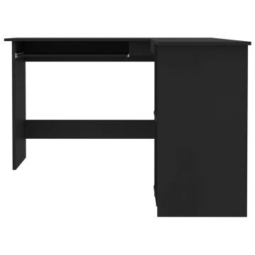 L-Shaped Corner Desk Black - Stylish & Functional Office Furniture