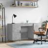 Desk Concrete Grey 140x50x75 cm Engineered Wood Colour concrete grey 