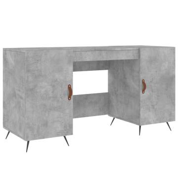 Elegant Concrete Grey Desk 140x50 cm | Durable & Stylish