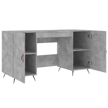 Elegant Concrete Grey Desk 140x50 cm | Durable & Stylish