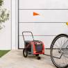 Pet Bike Trailer Orange and Black Oxford Fabric and Iron Colour orange Size 122 x 52 x 53 cm 