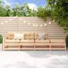 4 Piece Solid Wood Pine Garden Lounge Set | Hipomarket