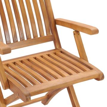 Folding Garden Chairs 2 pcs Solid Teak Wood - Stylish & Durable