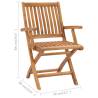 Folding Garden Chairs 2 pcs Solid Teak Wood - Stylish & Durable