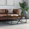 Elegant Brown Oak Coffee Table - 100x100x40 cm | HipoMarket