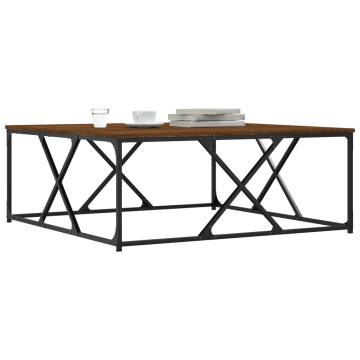 Elegant Brown Oak Coffee Table - 100x100x40 cm | HipoMarket