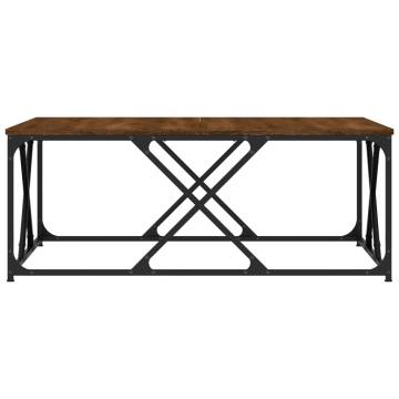 Elegant Brown Oak Coffee Table - 100x100x40 cm | HipoMarket