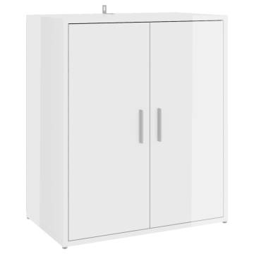 High Gloss White Shoe Cabinet - 60x35x70 cm | HipoMarket