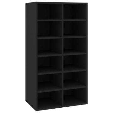 Shoe Rack Black 54x34x100.5 cm | Durable Engineered Wood