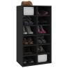 Shoe Rack Black 54x34x100.5 cm | Durable Engineered Wood