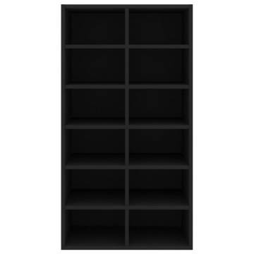 Shoe Rack Black 54x34x100.5 cm | Durable Engineered Wood