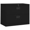 Filing Cabinet Black 90x46x72.5 cm Steel Colour black Size 90 x 46 x 72.5 cm Quantity in Package 1 