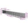 Durable Dog House with Run Anthracite - Galvanised Steel 110x122x110cm