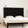 Wall Headboard Black 204x3x110 cm Solid Wood Pine Colour black Size 204 x 110 cm Quantity in Package 1 