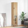 Highboard Sonoma Oak 34.5x34x180 cm Engineered Wood Colour sonoma oak Quantity in Package 1 Model 1 glass door 