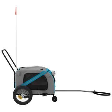 Pet Bike Trailer - Blue & Black Durable Oxford Fabric