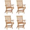 5 Piece Folding Outdoor Dining Set - Solid Teak Wood