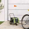 Pet Bike Trailer Green and Black Oxford Fabric and Iron Colour green Size 122 x 52 x 53 cm 