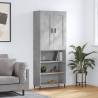 Highboard Concrete Grey 69.5x34x180 cm Engineered Wood Colour concrete grey Quantity in Package 1 Model 3 shelves 