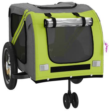 Pet Bike Trailer - Green & Black Oxford Fabric | HipoMarket