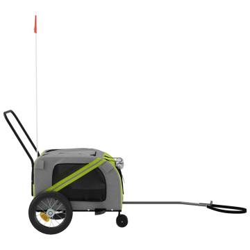 Pet Bike Trailer - Green & Black Oxford Fabric | HipoMarket