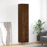 Highboard Brown Oak 34.5x34x180 cm Engineered Wood Colour brown oak Quantity in Package 1 Model 1 wood door 