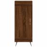 Stylish Highboard in Brown Oak | 34.5x34x180 cm Engineered Wood