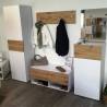 FMD 2-Door Wardrobe in White & Artisan Oak - Stylish Storage