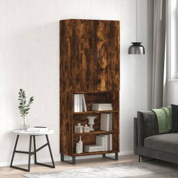 Highboard Smoked Oak - Stylish Engineered Wood Storage | HipoMarket