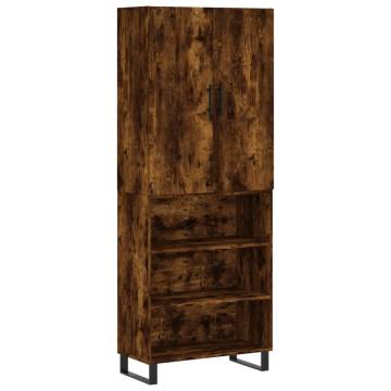 Highboard Smoked Oak - Stylish Engineered Wood Storage | HipoMarket