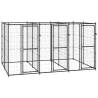 Outdoor Dog Kennel Steel 7.26 m² Colour black Size 330 x 220 x 180 cm Quantity in Package 1 With roof no 