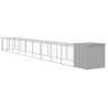 Light Grey Chicken Cage with Run - 110x1017 cm Galvanised Steel