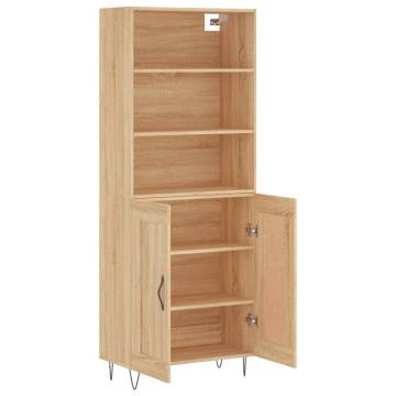 Stylish Highboard Sonoma Oak 69.5x34x180 cm - Hipomarket