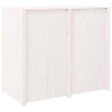 Outdoor Kitchen Cabinet - White Wood - 106x55x92 cm