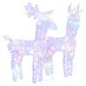 Christmas Reindeers 2 pcs Multicolour 80 LEDs Acrylic Display