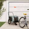 Pet Bike Trailer Grey and Black Oxford Fabric and Iron Colour grey and black Size 134 x 68 x 74 cm 