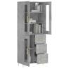 Stylish Highboard Concrete Grey - 69.5x34x180 cm | HipoMarket