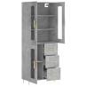 Stylish Highboard Concrete Grey - 69.5x34x180 cm | HipoMarket