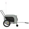 Pet Bike Trailer - Grey & Black Oxford Fabric & Iron