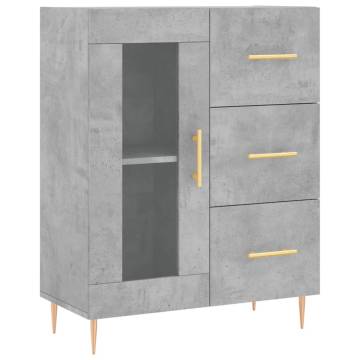 Stylish Highboard Concrete Grey - 69.5x34x180 cm | HipoMarket